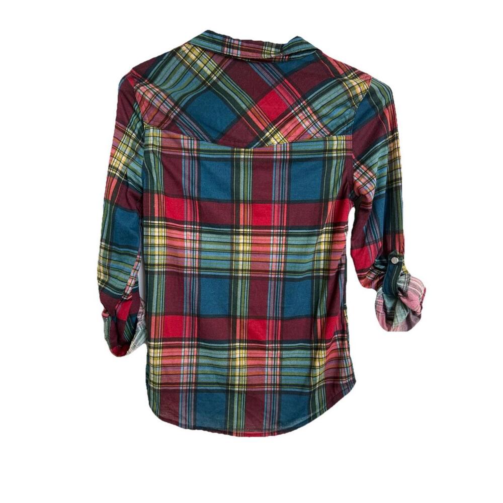 Passport XS Women’s Plaid Pearl Snap Long Sleeved New With Tags - Picture 3 of 9